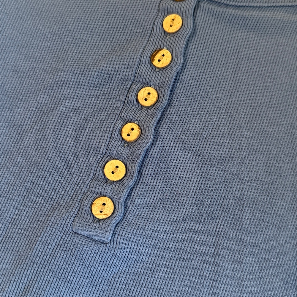 Women's Ribbed LS Henley - Picture 3 of 12